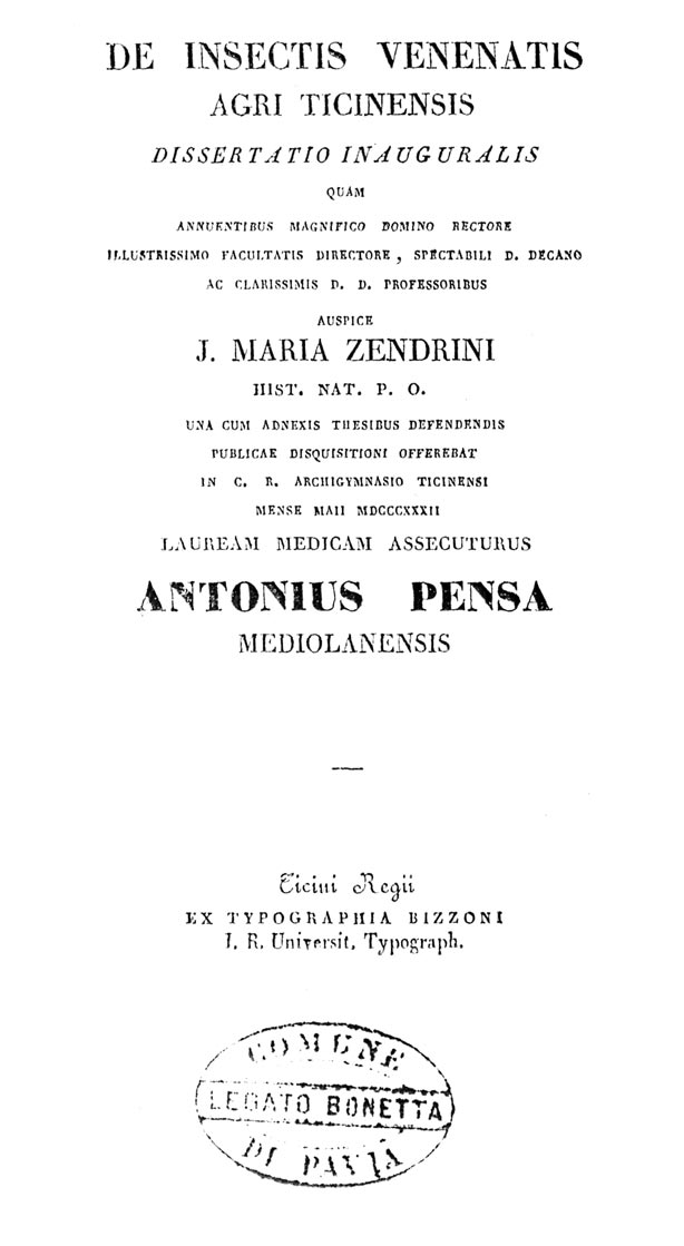 Pensa's title page